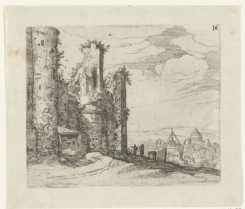 Romeinse ruïnes (serie 1) by Guilliam van Nieulandt (II)
