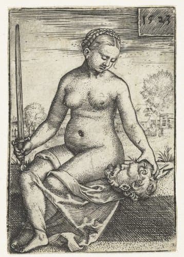 Judith met hoofd van Holofernes en zwaard by Barthel Beham