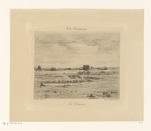 Landschap met een hek in het midden