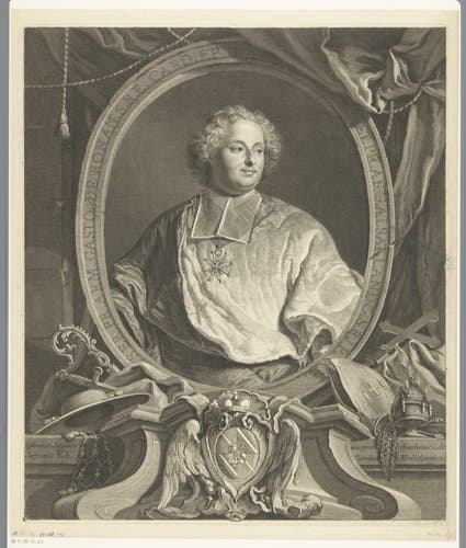 Portret van Kardinaal Armand Gaston Maximilien de Rohan by Laurent Cars