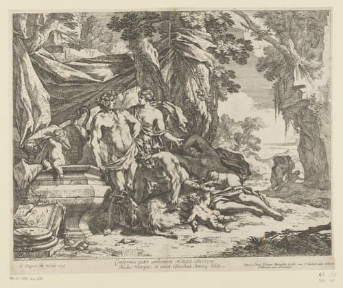 Bacchus en Ariadne by Nicolas Chaperon