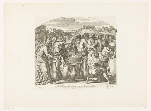 Abrahams ontmoeting met Melchisedek by Nicolas Chaperon