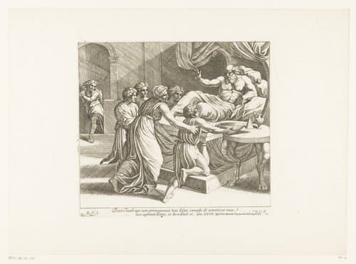 Isaak zegent Jakob by Nicolas Chaperon