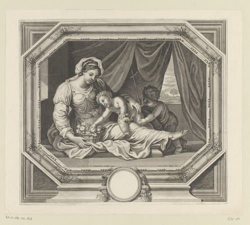 Maria met Kind en Johannes de Doper by François Chauveau