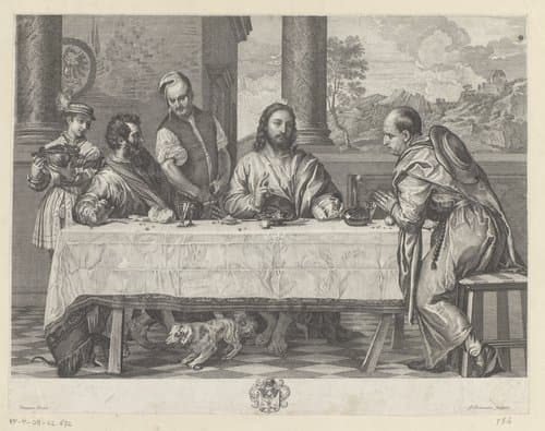 Maaltijd in Emmaüs by François Chauveau