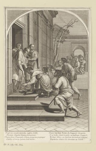 Aankomst van de Heilige Bruno en zijn volgelingen in Grenoble by François Chauveau