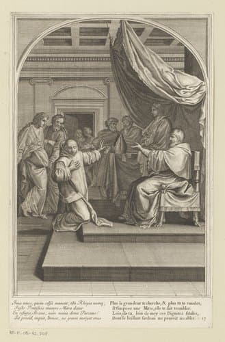 Heilige Bruno weigert het bisdom van Reggio by François Chauveau