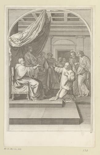 Heilige Bruno weigert het bisdom van Reggio by François Chauveau