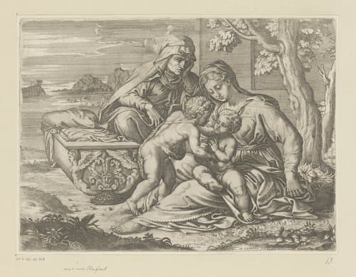 Maria en Kind met H. Anna by Michel Corneille (II)
