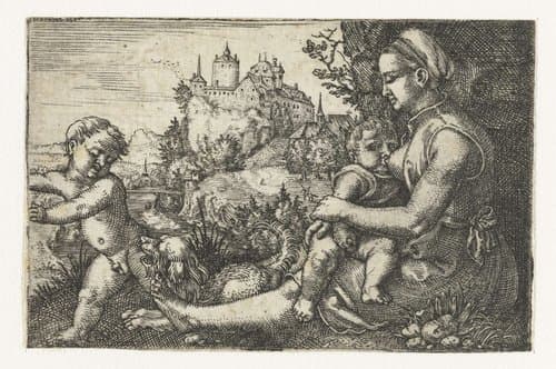 Moeder met twee kinderen by Barthel Beham