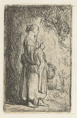 Staande boerin by Jan Lievens