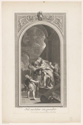 Aeneas en zijn familie vluchten uit Troje by Louis Desplaces