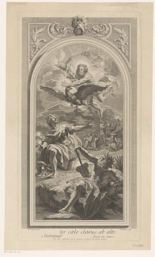 Jupiter verschijnt aan Aeneas by Louis Desplaces