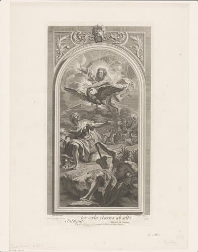 Jupiter verschijnt aan Aeneas by Louis Desplaces