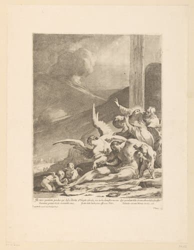 Bewening van Christus aan de voet van het kruis by Michel Dorigny