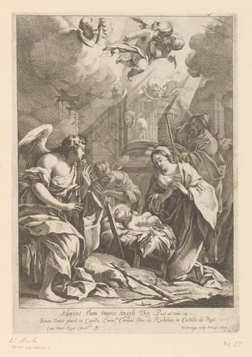 Geboorte van Christus by Michel Dorigny
