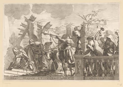 Aanbidding door de koningen by Michel Dorigny
