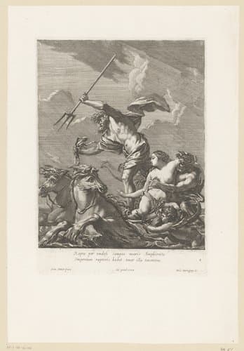 Serie van prenten naar de schilderijen van Fontainebleau by Michel Dorigny