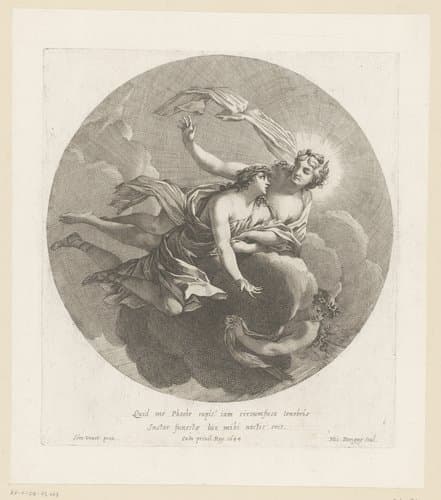 Serie van prenten naar de schilderijen van Fontainebleau by Michel Dorigny