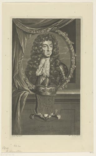 Portret van Karel II van Engeland by Pierre Drevet