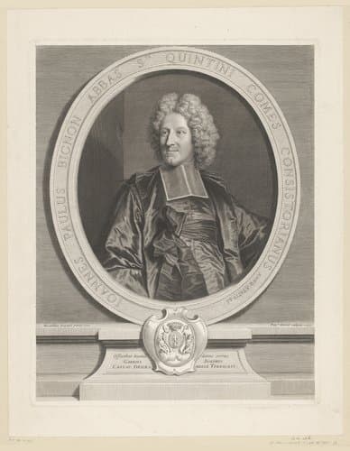 Portret van Jean-Paul Bignon by Pierre Drevet