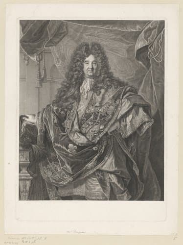 Portret van Philippe de Courcillon by Pierre Drevet