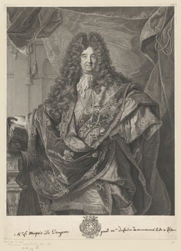 Portret van Philippe de Courcillon by Pierre Drevet
