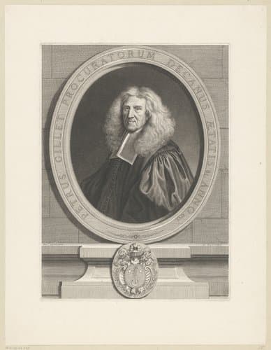 Petrus Gillet procuratorum decanus aetatis 85. anno 1713. by Pierre Drevet