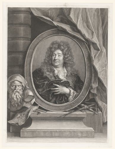 Portret van François Girardon by Pierre Drevet