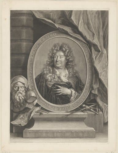 Portret van François Girardon by Pierre Drevet
