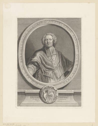Portret van Pierre de Pardaillan de Gondrin by Pierre Drevet