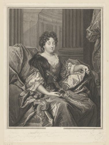 Portret van Marie de L'Aubespine by Pierre Drevet