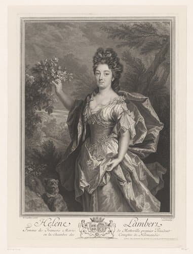 Portret van Hélène Lambert by Pierre Drevet