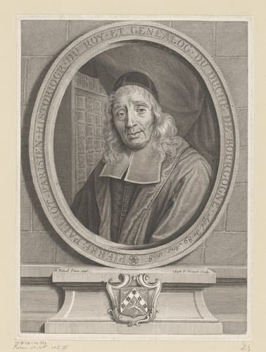 Portret van Pierre Palliot op 89-jarige leeftijd by Pierre Drevet