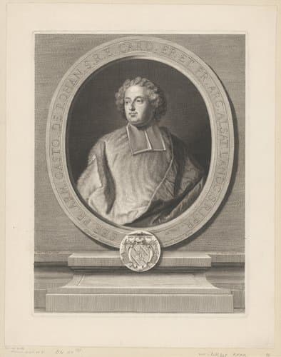 Portret van Armand-Gaston-Maximilien de Rohan op 37-jarige leeftijd by Pierre Drevet