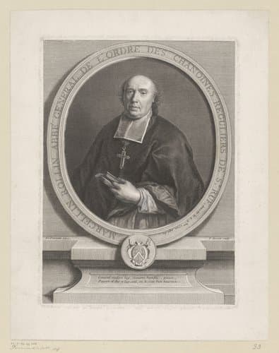 Portret van Marcellin Rollin by Pierre Drevet