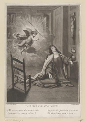 H. Theresia in extase by Pierre Imbert Drevet