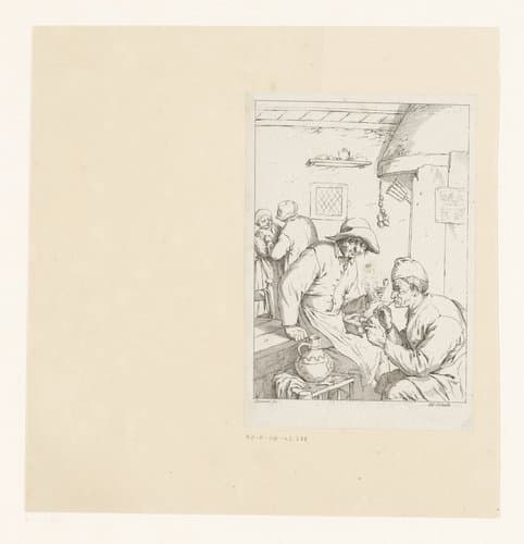 Twee pijprokende mannen by Jean Duplessis-Bertaux