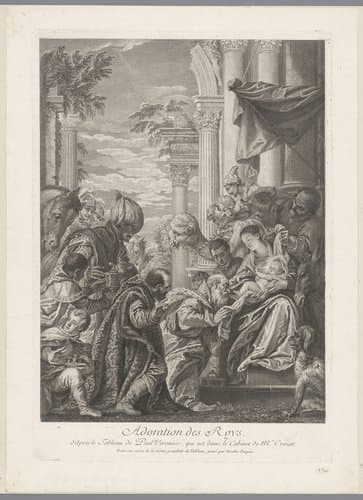 Adoration des Rois. by Nicolas-Gabriel Dupuis