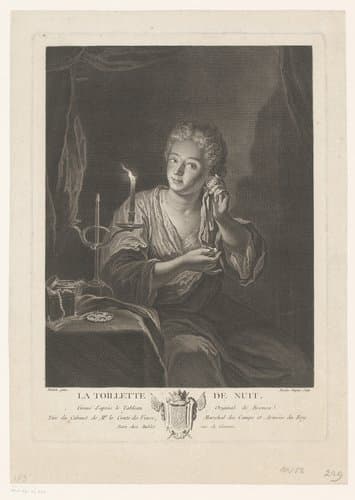 La toilette de nuit. by Nicolas-Gabriel Dupuis