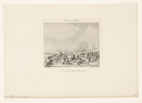 Paardenmarkt by Frédéric Auguste La Guillermie