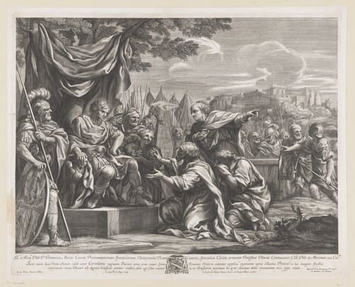 Coriolanus wijst de verzoeken van het Romeinse volk af by Charles de La Haye