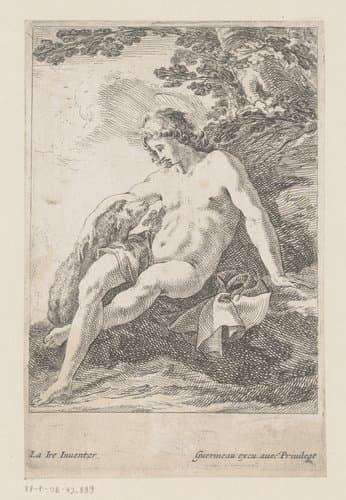 Johannes de Doper met een schaap by Laurent de La Hire