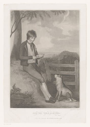 Jongen met hond by Laindor