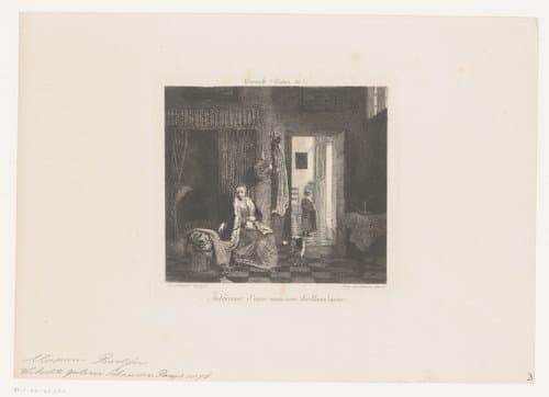 Intérieur d'une maison hollandaise by Adolphe Lalauze