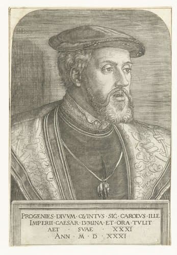 Portret van Keizer Karel V by Barthel Beham