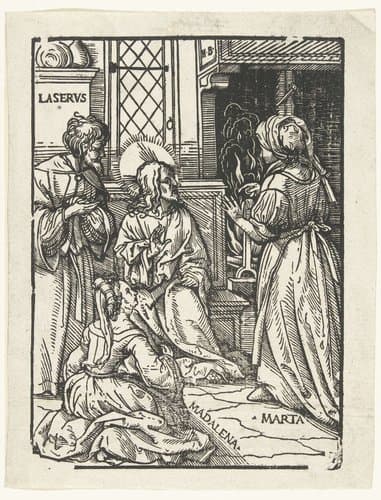 Christus in het huis van Marta en Maria Magdalena en Lazarus