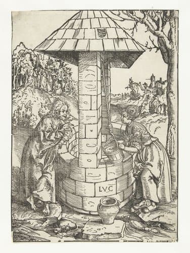 Christus en de Samaritaanse vrouw by Lucas Cranach (I)