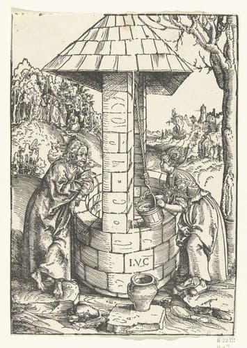 Christus en de Samaritaanse vrouw by Lucas Cranach (I)
