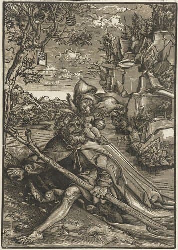 Heilige Christoffel met Christuskind by Lucas Cranach (I)